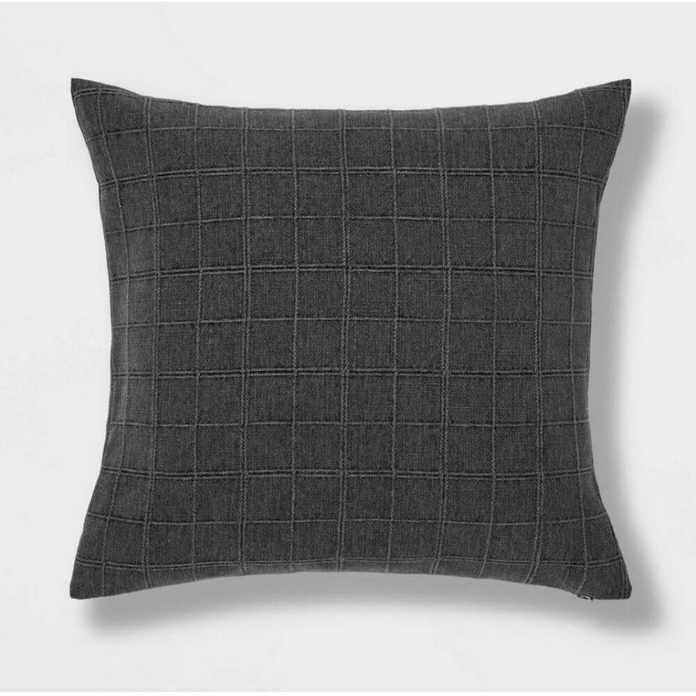 Target - Threshold Square Throw Pillow Dark Gray 24x24